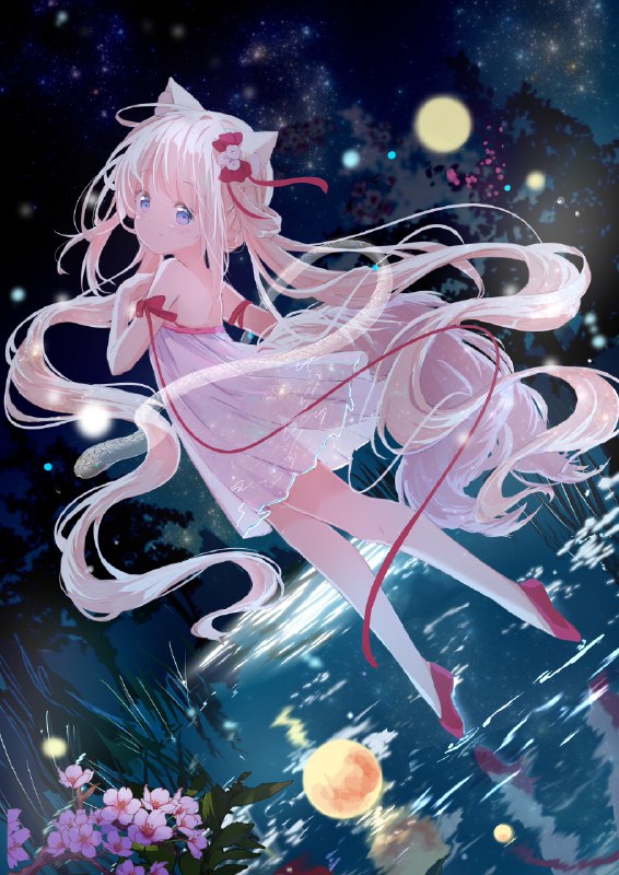 乙巳蛇年Source by Pixiv @どうどう-榛小豆 (綠色豌豆)#女孩子 #金色长发 #蛇 #貓耳—————@gongzhutonghao