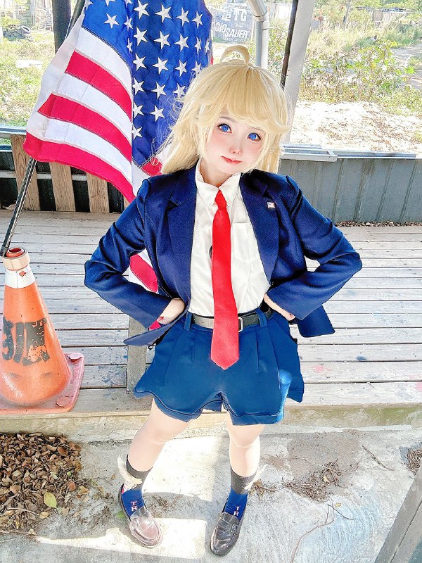 ネネコ✦Neneko✦:Donald J. Trump chan 🇺🇸🗽トランプ大統領❤️💙#cosplay #Trump 