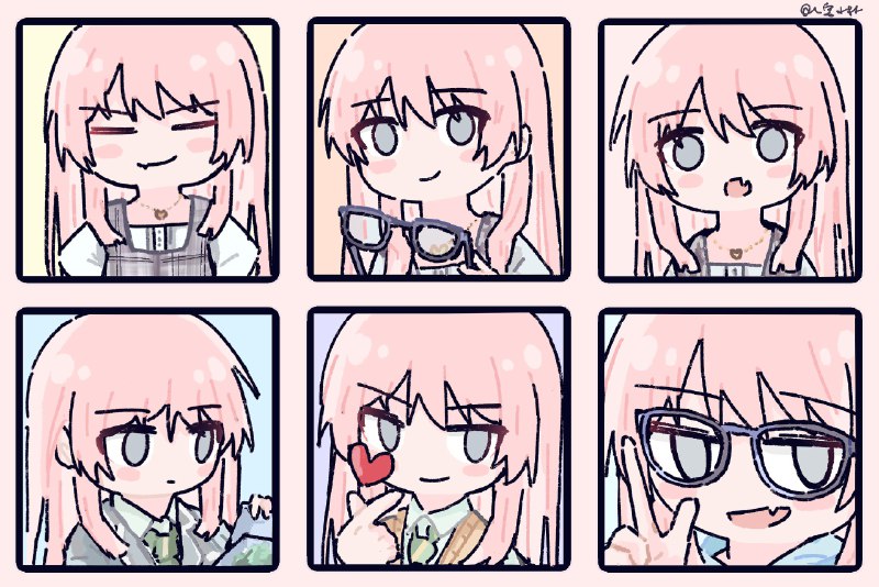 塞小林:很有活力的Ano酱怎么感觉右上越看越傻了（真不是故意的）#千早愛音 #MyGO #bandoriart 