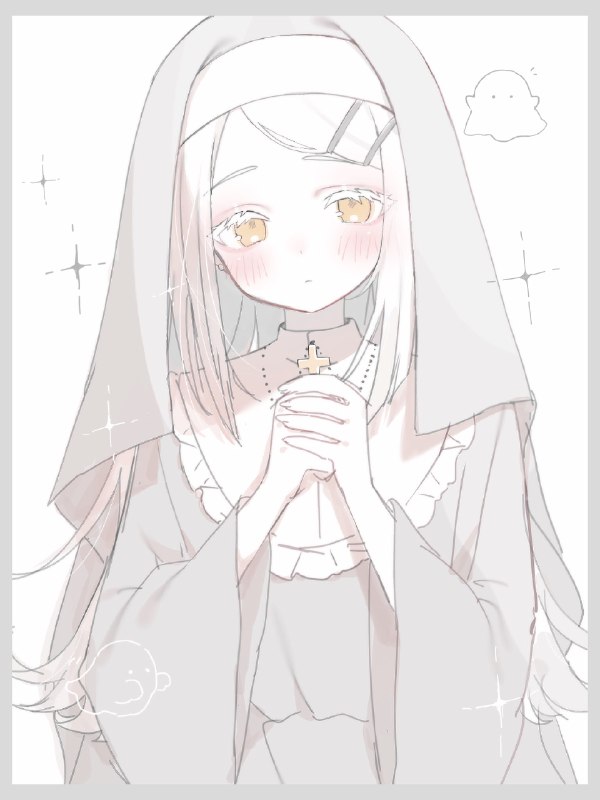 白桃すい:シスター服絶対似合うから着て欲しい…😿#篠澤広 