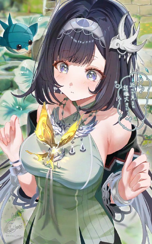 晶蝶が逃げない藍硯ちゃん🦋#原神 #GenshinImpact